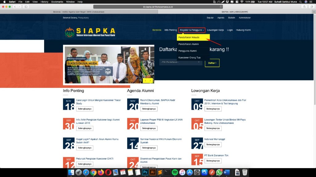 Tutorial Tata Cara Pendaftaran Wisuda Secara Online di Aplikasi SIAPKA